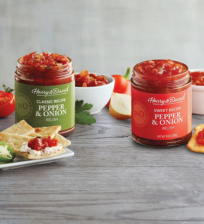 Pepper and Onion Relish Duo